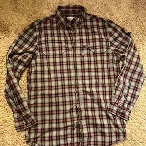 Carhartt relaxed fit flannel shirt mens size medium red